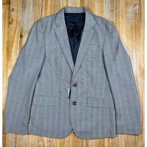 New ASOS Men's Design Skinny Suit Jacket In Khaki Crosshatch Sz 36